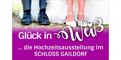 Logo von der Messe Glück in Weiß