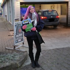 Julia bei der Arbeit