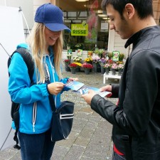 Kirstin bei der Arbeit