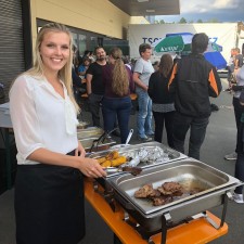 Karin bei der Arbeit