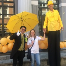 Marie bei der Arbeit