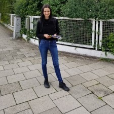 Andrea bei der Arbeit