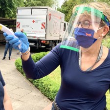 Anja Katharina bei der Arbeit