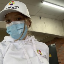 Kristina bei der Arbeit