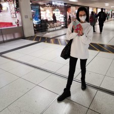 Andrea bei der Arbeit