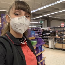 Carolina bei der Arbeit