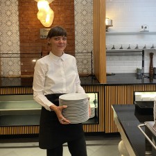 Dominique Mandy bei der Arbeit