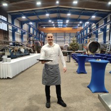 Raphael bei der Arbeit