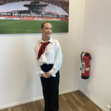 Nicole bei der Arbeit