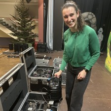 Luzie bei der Arbeit