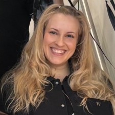 Anja bei der Arbeit