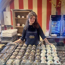 Franziska bei der Arbeit