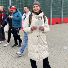 Caroline bei der Arbeit