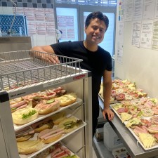 Santiago bei der Arbeit