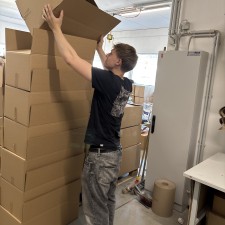 Nils bei der Arbeit