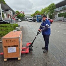 Fabian bei der Arbeit