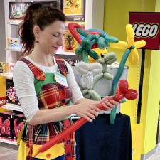Larissa bei der Arbeit