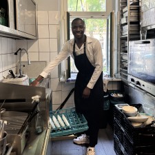 Brice Pegdwende bei der Arbeit