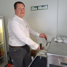 Fabian bei der Arbeit