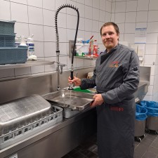 Fabian bei der Arbeit