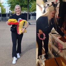 Julia bei der Arbeit