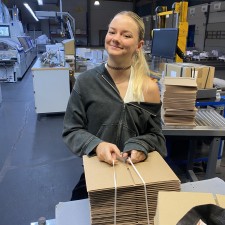 Emely bei der Arbeit