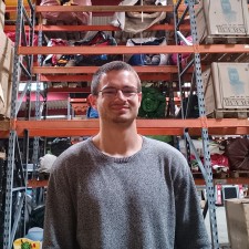 Fabian bei der Arbeit