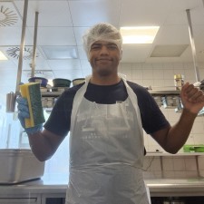 Houssem bei der Arbeit