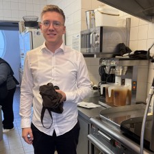 Moritz bei der Arbeit