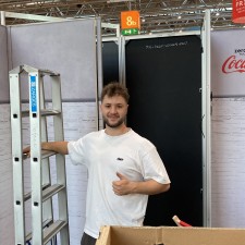 Tobit Sebastian bei der Arbeit