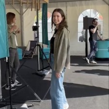 Marie bei der Arbeit
