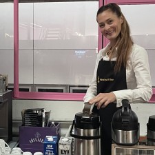 Sandra bei der Arbeit