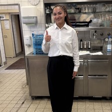 Annelies bei der Arbeit