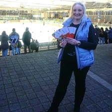 Sarah bei der Arbeit