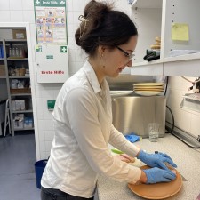 Mia bei der Arbeit