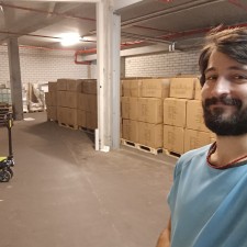 Simon bei der Arbeit