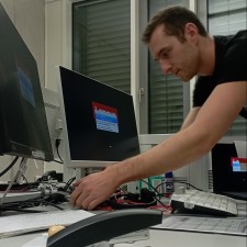 Robin bei der Arbeit