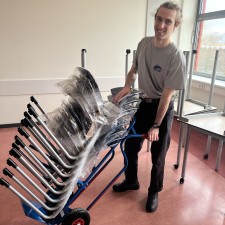 Timofei bei der Arbeit