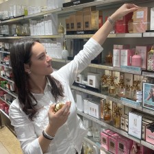 Maria-Yvette bei der Arbeit