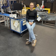 Sarah bei der Arbeit