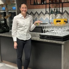 Andrea bei der Arbeit