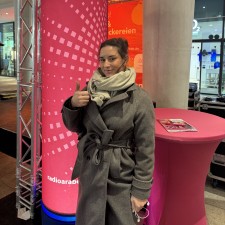 Sabrina bei der Arbeit