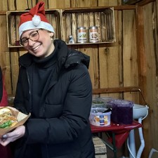 Marie-Sophie bei der Arbeit