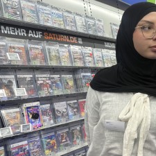 Sarah bei der Arbeit