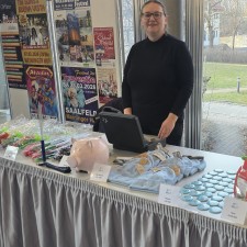 Angela bei der Arbeit