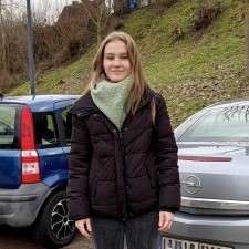 Julia bei der Arbeit