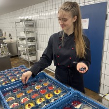 Olivia bei der Arbeit