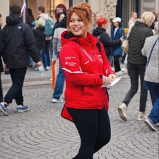 Genevieve bei der Arbeit