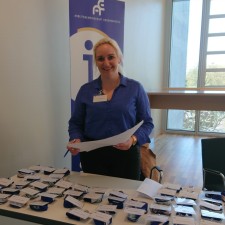 Sarah bei der Arbeit