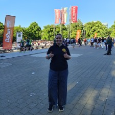 Franziska Inken Sofie bei der Arbeit